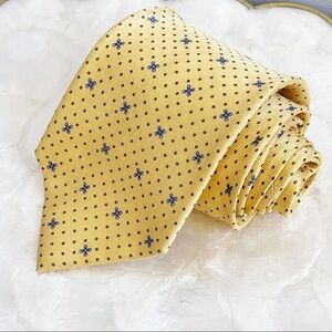 Joseph Abboud Yellow Blue Floral Silk Men’s Tie